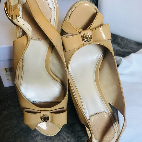 Dior Bow Sling Back Wedges size 38 - Picture 11 of 13